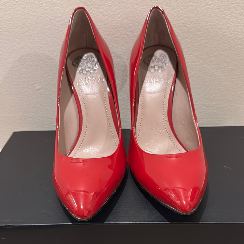 Vince Camuto Red Patent Leather Heels
